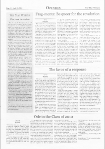 Mac Weekly 4/30/2010, Opinion